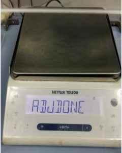 weighing scale adjustment