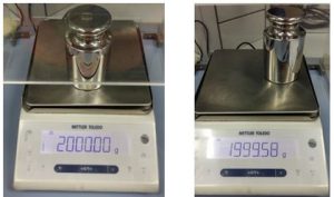 Weights positioning for off-center loading test