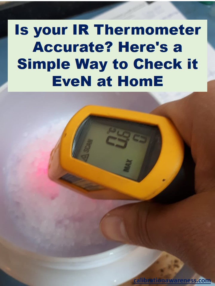 IR thermometer calibration using ICE BATH